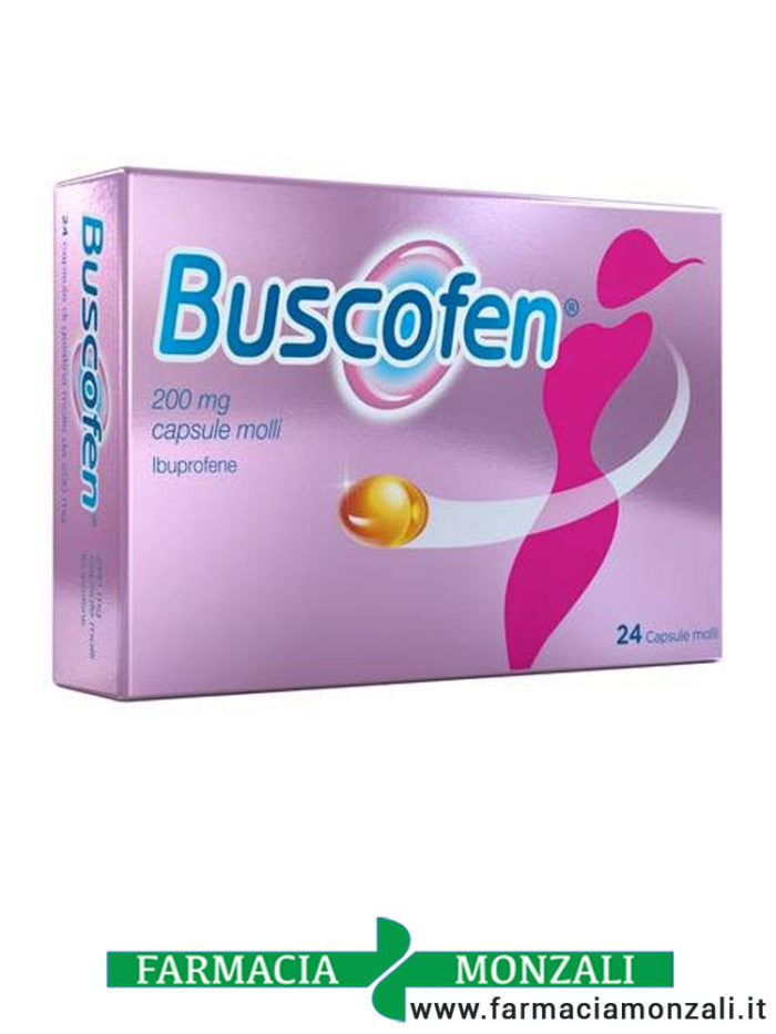 BUSCOFEN 24pz - Ibuprofene 200mg, 24 capsule molli